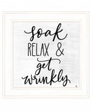 Lets Get Wrinkly 1 White Framed Print Bathroom Wall Art