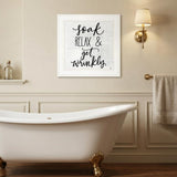 Lets Get Wrinkly 1 White Framed Print Bathroom Wall Art