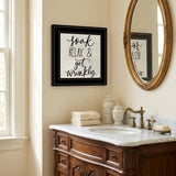 Lets Get Wrinkly 2 Black Framed Print Bathroom Wall Art