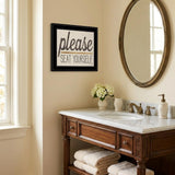Please Seat Yourself 3 Black Framed Print Wall Art