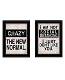 Set Of Two The New Normal Black Framed Print Wall Art
