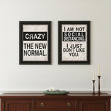Set Of Two The New Normal Black Framed Print Wall Art