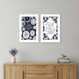 Set Of Two The Secret Beauty White Framed Print Wall Art