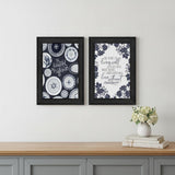 Set Of Two The Secret Beauty Black Framed Print Wall Art