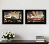 Set Of Two Vintage Classics 1 Black Framed Print Wall Art