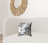 16��� Pink White Butterfly Zippered Suede Throw Pillow