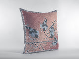 18��� Dusty Pink Boho Bird Zippered Suede Throw Pillow