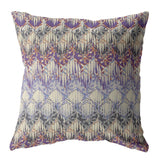 16��� Magenta Cream Hatch Zippered Suede Throw Pillow