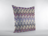 18��� Magenta Cream Hatch Zippered Suede Throw Pillow