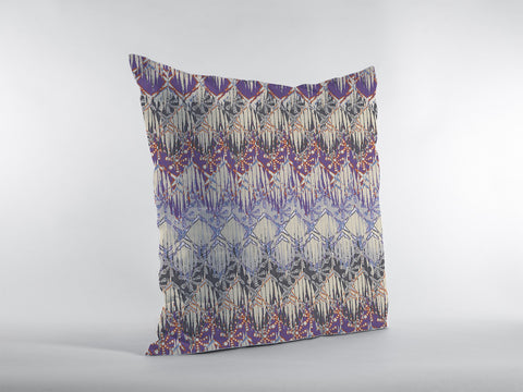18��� Magenta Cream Hatch Zippered Suede Throw Pillow