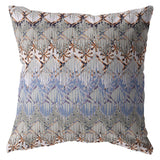 18��� Orange Gray Hatch Zippered Suede Throw Pillow