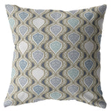 18��� Gray Ogee Zippered Suede Throw Pillow
