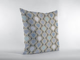 18��� Gray Ogee Zippered Suede Throw Pillow