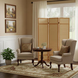 72" Brown Bamboo Panel Screen Room Divider