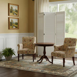 67" White Solid Wood Folding Three Panel Screen Room Divider
