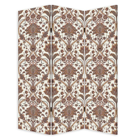 72" Green Folding Three Panel Screen Room Divider