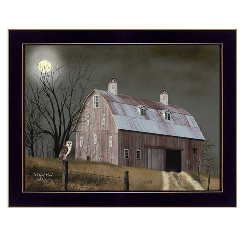 Midnight Moon 1 Black Framed Print Wall Art