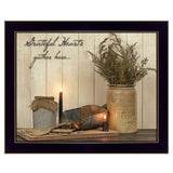 Grateful Hearts 3 Black Framed Print Wall Art