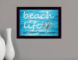 Beach Life 1 Black Framed Print Wall Art