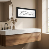 No Selfies in the Bathroom 2 Black Framed Print Bathroom Wall Art