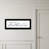 No Selfies in the Bathroom 3 Black Framed Print Bathroom Wall Art