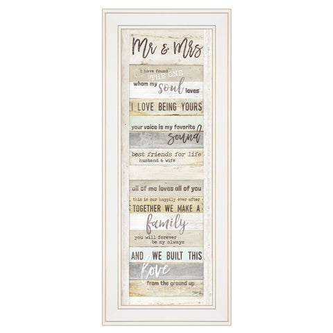 Mr and Mrs 2 White Framed Print Wall Art