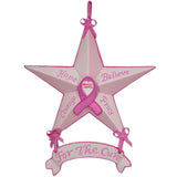 Set of Six Pink Resin Hanging Figurine Ornaments