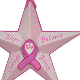 Set of Six Pink Resin Hanging Figurine Ornaments