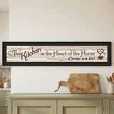 Kitchen Is The Heart of The Home 1 Black Framed Print Kitchen Wall Art