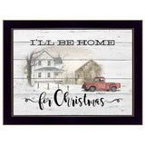 Ill be home for Christmas 1 Black Framed Print Wall Art