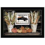 Pumpkin Patch Still Life 1 Black Framed Print Wall Art