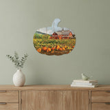 Red Barn Pumpkin Patch Unframed Print Wall Art