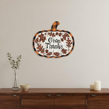 Give Thanks Unframed Wood Pumpkin Wall Decor