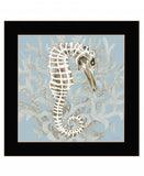 Coral Seahorse I 1 Black Framed Print Wall Art