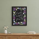 Earth Laughs in Flowers 1 Black Framed Print Wall Art