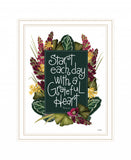 Grateful Heart 2 White Framed Print Wall Art