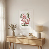 Joy to the World 1 White Framed Print Wall Art