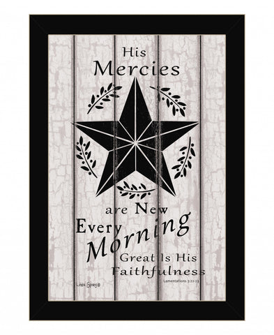 His Mercies are New Every Morning 1 Black Framed Print Wall Art