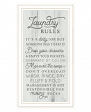 Laundry Rules 2 White Framed Print Bathroom Wall Art