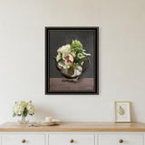 Vintage Floral Tea Pot 2 Black Framed Print Kitchen Wall Art