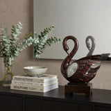 17" Marbleized Cherry Brown Dove Figurine Sculpture