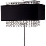 28" Silver Bedside Lamp With Shade