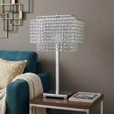Bling Glam Faux Crystal Rectangular Table Lamp