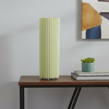 17" Off-White Metal Bedside Table Lamp With Off-White Shade