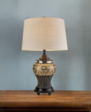 Glitzy Gold Bejeweled Table Lamp