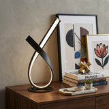 17" Black Bedside Led Table Lamp