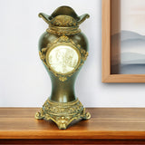 16" Bronze and Gold Leaf Urn Polyresin Table Vase