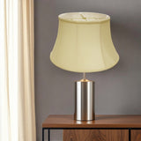 Antiqued White Monay Shantung Silk Drum Lamp Shade