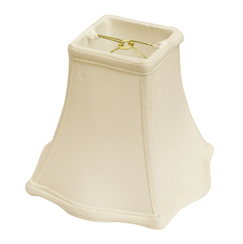 White Monay Shantung Silk Square Lamp Shade