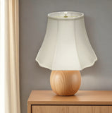 14" White Octagon Monay Shantung Lampshade